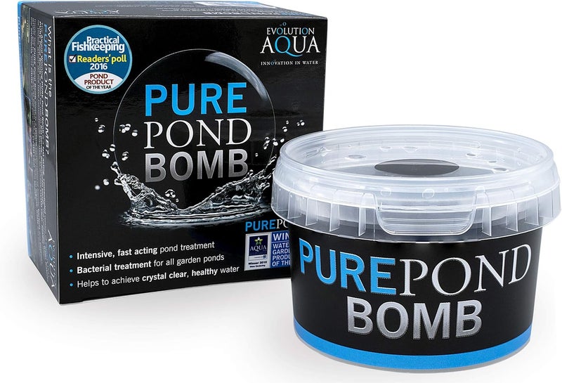 Evolution Aqua Pure Pond Bomb - Fast Acting Bacterial Treatment for Crystal Clear Healthy Pond Water, Treats Up to 20,000 Litres - Image 1